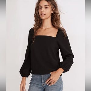 Madewell OTTOMAN RIB SQUARE-NECK TOP